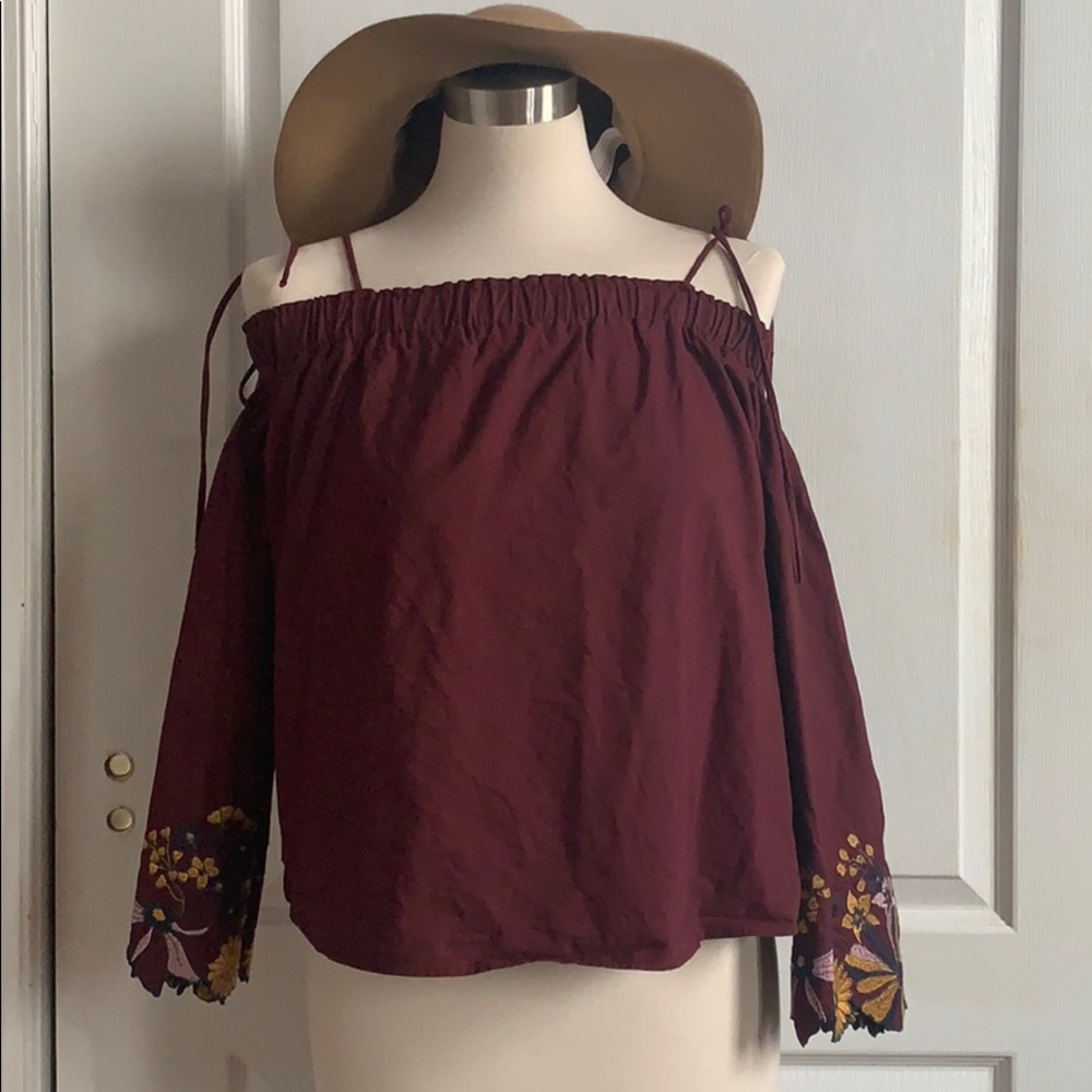 TopShop Floral detailed Blouse